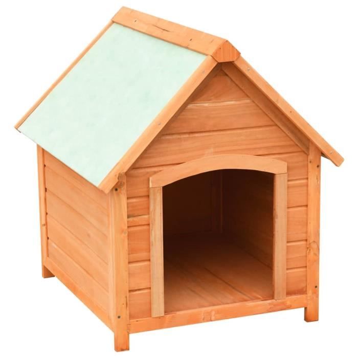 Niche pour chiens Bois de pin et de sapin massif 72x85x82 cm Dilwe7314126972411
