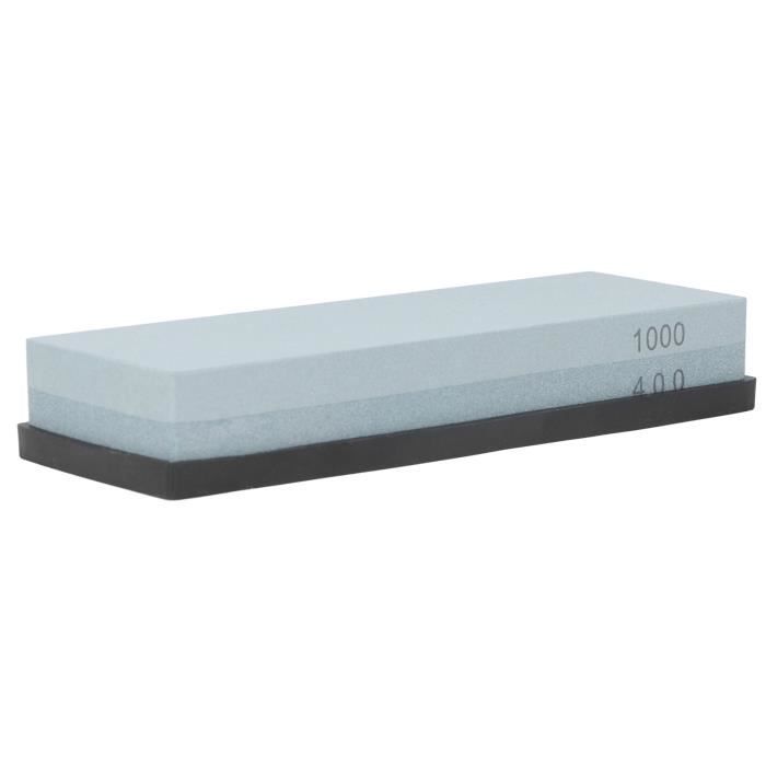 Pierre à Aiguiser Double Face 200x50x25mm - Outil D'Affûtage Couteaux AERZETIX Gris