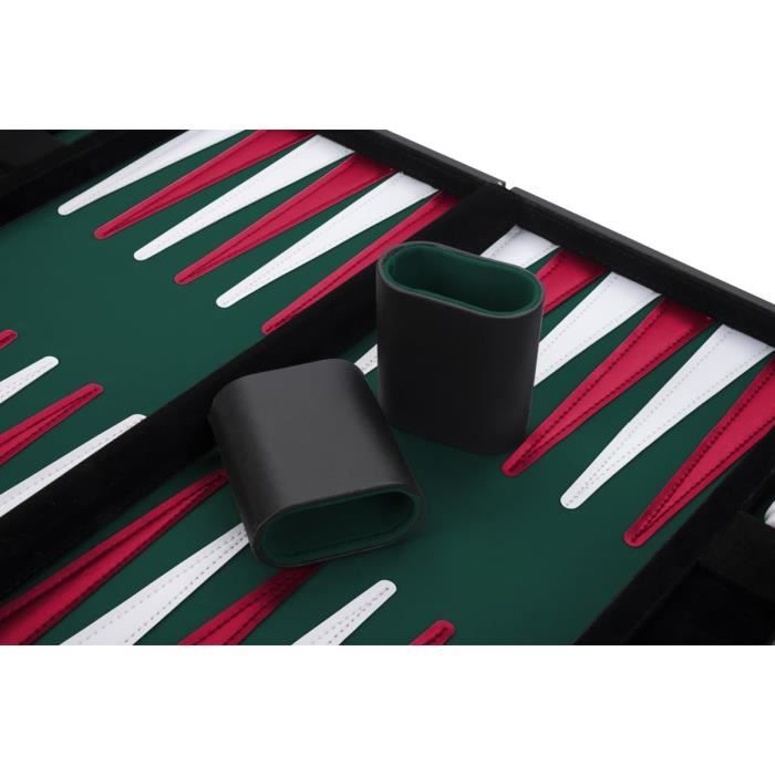 Grand Jeu De Backgammon En Similicuir Noir Italien Pliant – Parfait
