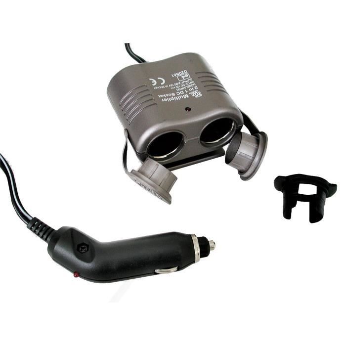 LED de contr/ôle Eufab 16565 Prise Allume-Cigare 12 V 2 en 1 avec s/écurit/é 10 A c/âble 1 m