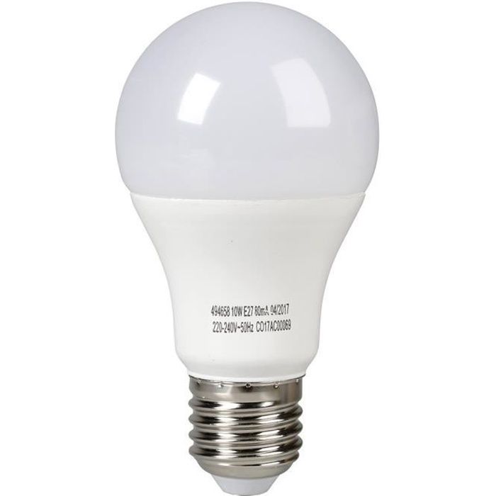 EXPERTLINE Ampoule LED E27 10 W équivalent à 60 W blanc froid