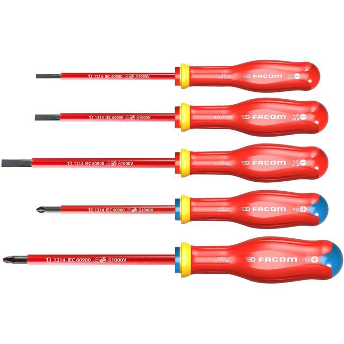 Jeu de 5 tournevis PROTWIST isolés 1000 Volts - vue 2