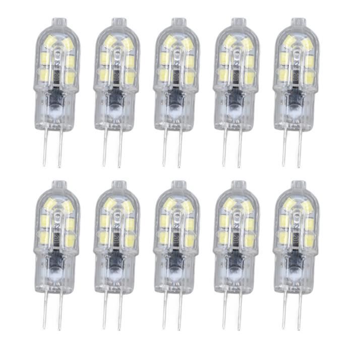 Lot de 10 Ampoule Halogene G4,Ampoule G4 12V 10W,Blanc Chaud  2800K,100LM,Intensité Variable,Lampe à Capsule Transparente - Cdiscount  Maison