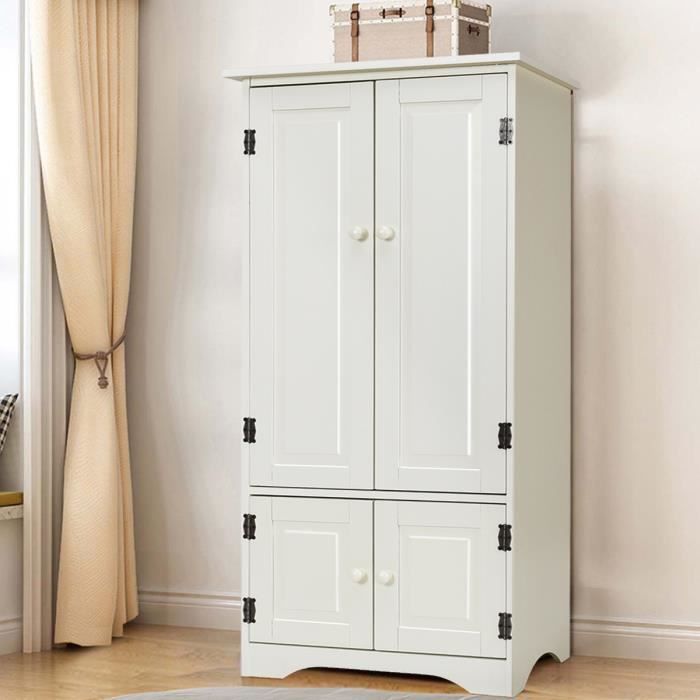 Armoire de chambre avec 2 portes coulissantes loft style pieds en métal