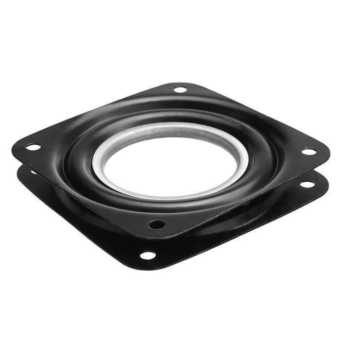 Plateau Tournant 20cm Noir | 360° Roulements à Billes | Charge 20kg | Pour TV, Plantes Ou Artisanat