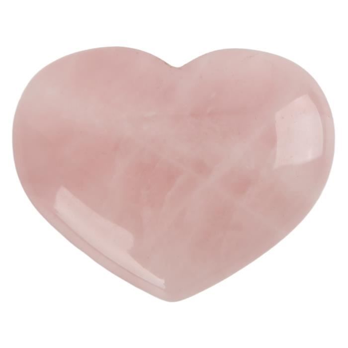 Cozlly 10 Pièces Cristal en Forme de Coeur, Pierre Rose Quartz en Forme de Coeur, Pierres de Coeur, Pierre Rose Semi-Précieuse Décorative, Pierre Gemme en Forme de Cœur pour Thérapie Méditation
