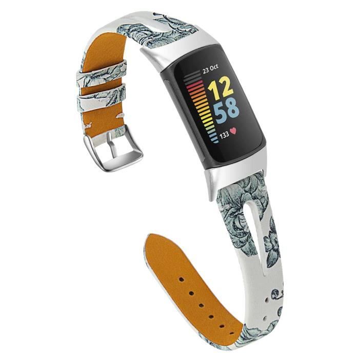 Bracelet de rechange compatible avec Fitbit Charge 5, bracelet fin en cuir  creux pour femmes et filles pour Charge 5 - Cdiscount Téléphonie