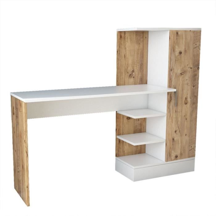 Bureau détude moderne CT2 Pin atlantique / 1523 x 95 x 50 cm - vue 2