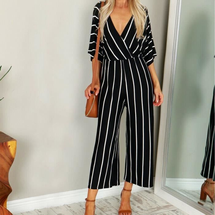 Barboteuse été Femme XYWCSF - Linen Et Rayonne - Bretelles Réglables - Look Décontracté