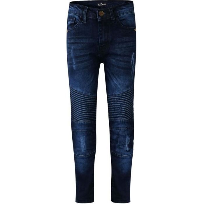 Enfants Garçons Skinny Jeans Bleu Clair Denim Extensible Pantalon Fit Pantalon 5-14