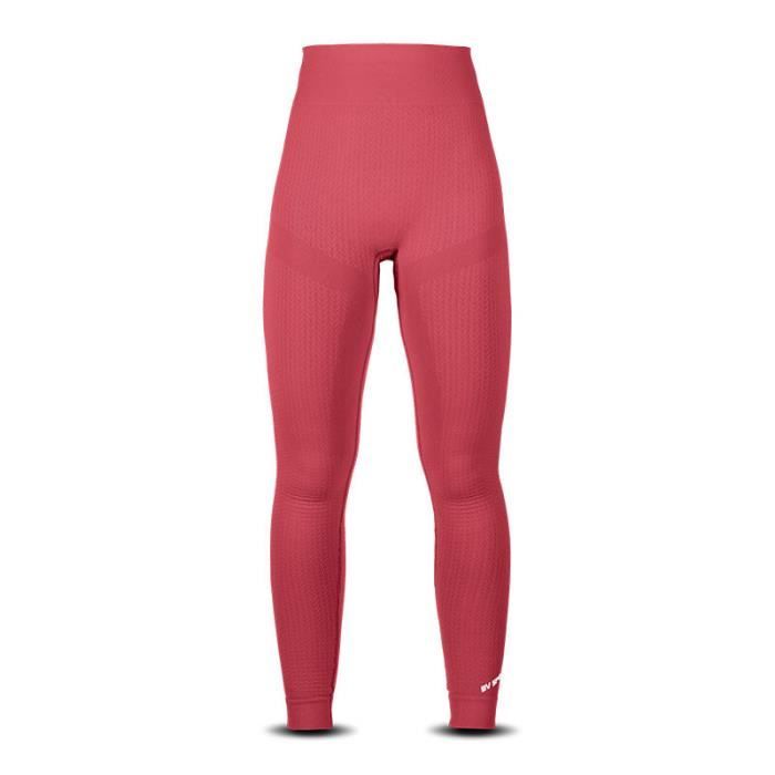 legging femme bv sport keepfit 22 - rose - m - fitness - sensitiv'mesh - seamless - ceinture taille haute
