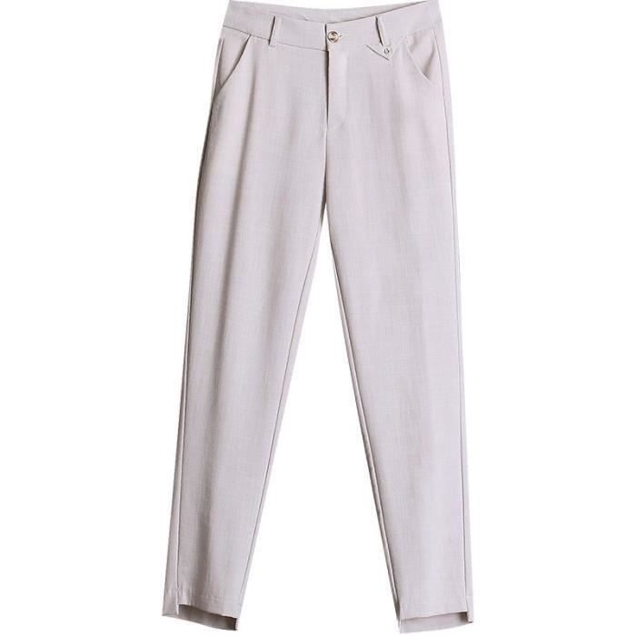 Pantalon Crayon Femme Taille Haute