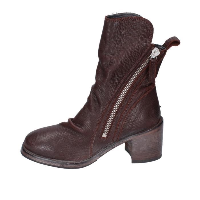 Bottes Femme Cole Haan Cuir Marron - Taille UK 5/38, Talon Bas, Occasion
