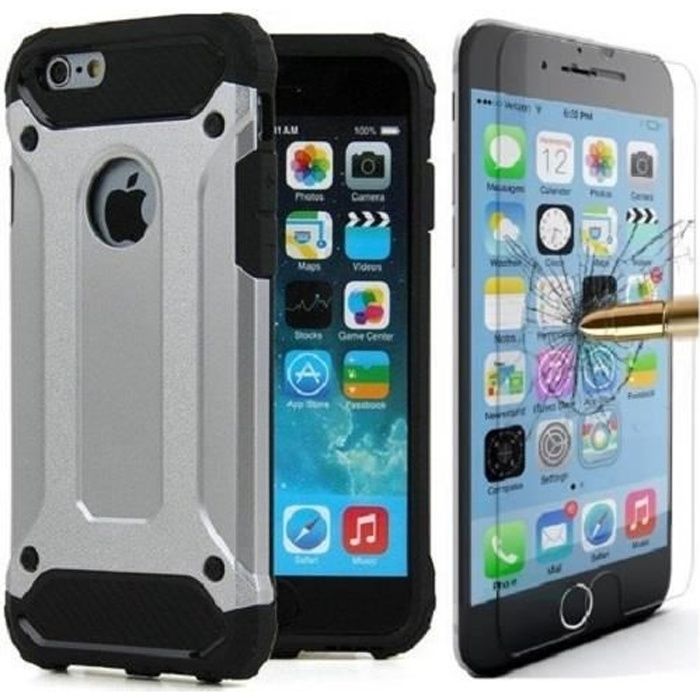 Coque Antichoc Rigide Pour IPhone (7/8/12/13/14 Pro Max) - Style Defender, Couleur Sarcelle
