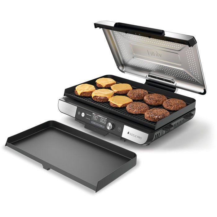 Grill Électrique Ninja Sizzle Pro GX101EU – 1790W, Thermostat Réglable, 8 Personnes