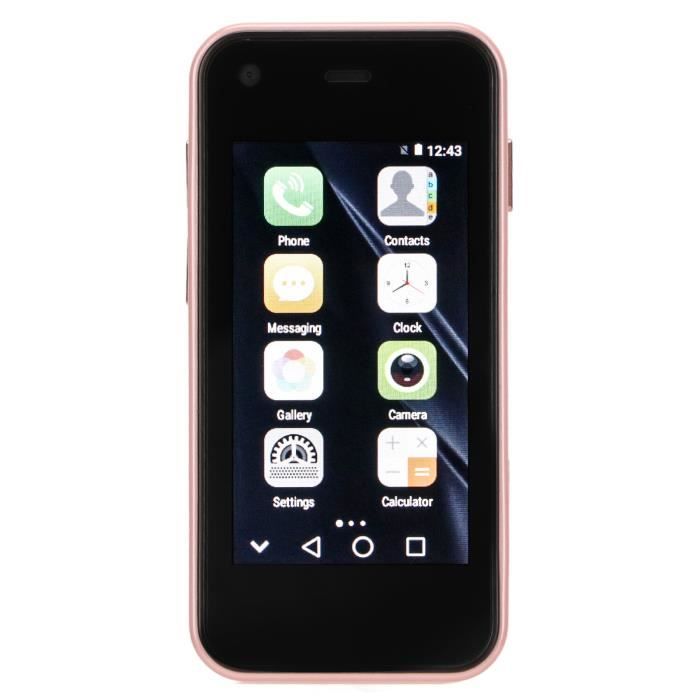 Téléphone portable Smartphone QQMORA XS13 - Mini taille 2,5 pouces HD écran tactile - Blanc - WiFi, GPS, 3G