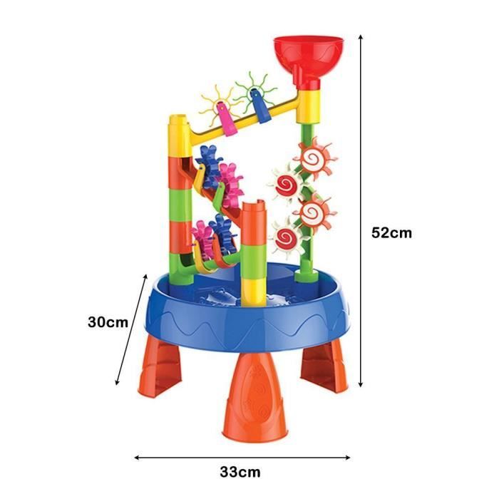 FOR Table de jeu de sable et d'eau table de bac à sable pour enfants Ensemble de jouets de plage - Qqmora - 33x13x31cm - 32pcs