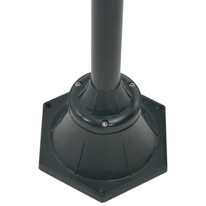 VidaXL Lampadaire Jardin 220cm Bronze - 2 Lanternes E27 | Éclairage Extérieur Design