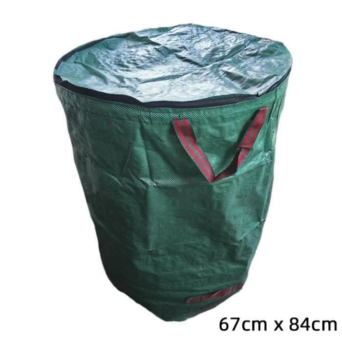 Sac à Déchets Sac De Jardin,3 Paquets Verts,272L,étanche,réutilisable HENGMEI
