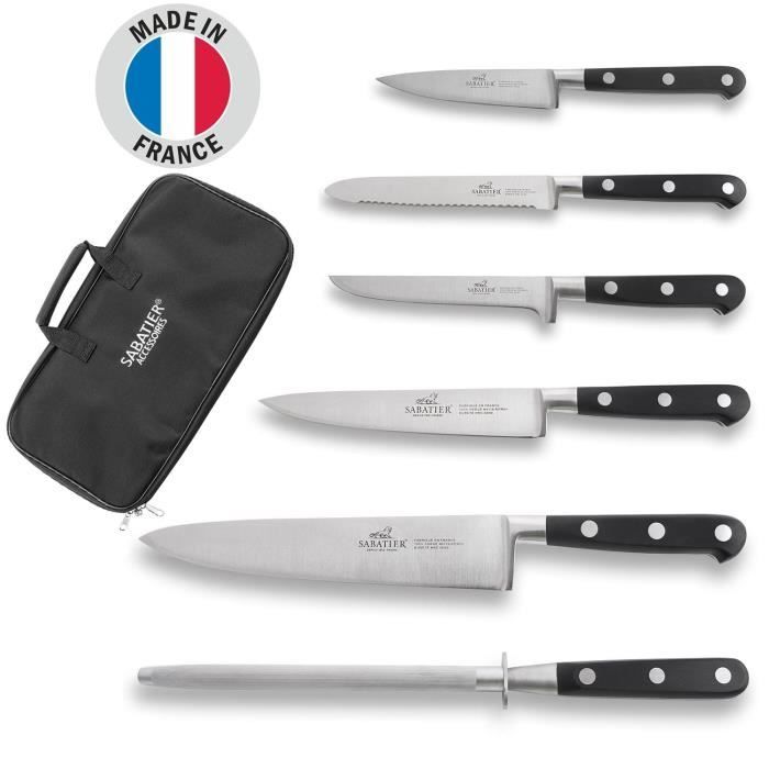 Sabatier Idéal – Mallette de 5 couteaux de cuisine français 100
