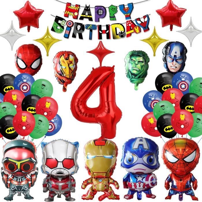Kit Décoration Anniversaire Spidey Et Ses Amis - Assiettes, Ballons, Bannière...