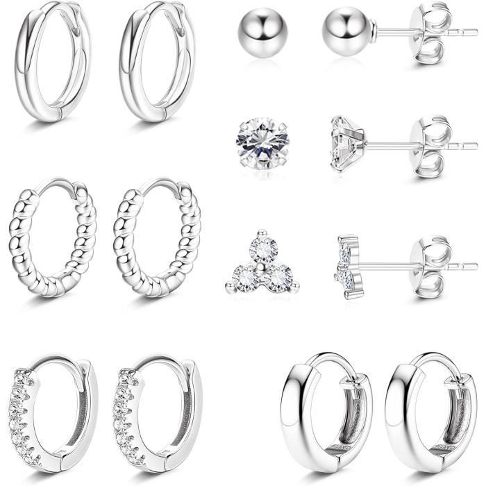 Lot De 3 Paires De Boucles D'oreilles Goutte En Or 14K Plaqué Or - Pour Femmes (Neuf Avec étiquettes)