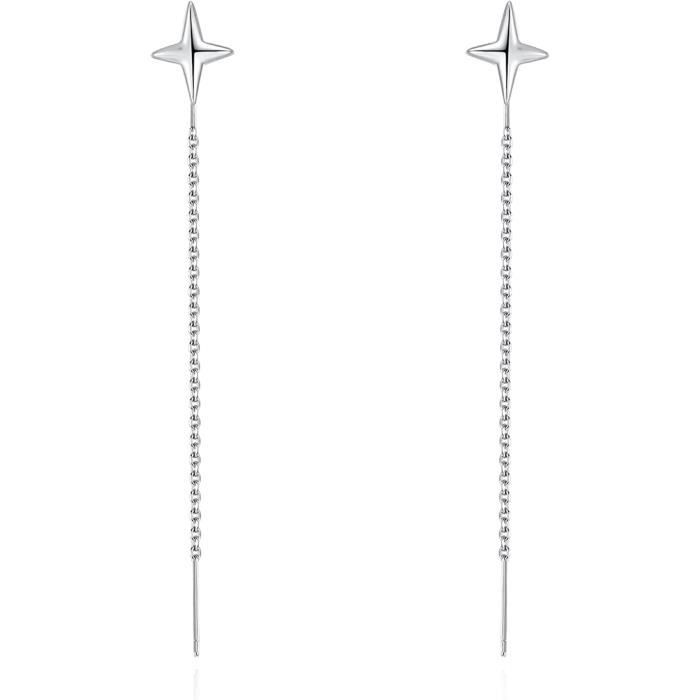 Boucles D'oreilles Créoles En Argent Sterling 925 - Poinçonné - Occasion Très Bon état