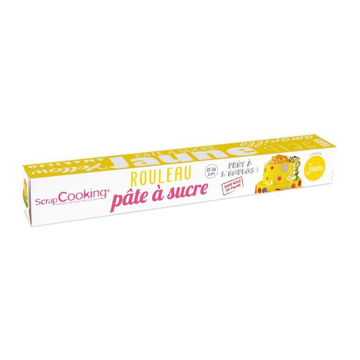 Pâte à sucre en rouleau jaune Ø 36 cm - 430 g