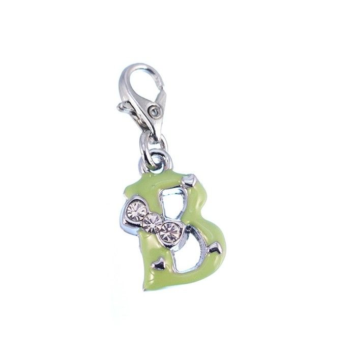 Bijou charm - So Charm - Lettre B - Vert - Plaqué or - Cristaux de Bohème Bijou charm - So Charm - Lettre B - Vert - Plaqué or - Cristaux de Bohème