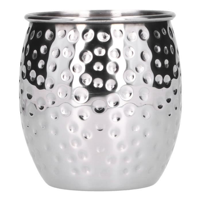 Chope à Bière Vintage, Tasse En Acier Inoxydable Imitation Bois 650 Ml