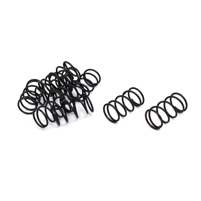 1.2mm Fil Dia 8mm Dia. Ext. 50mm Long Compression Ressort Noir 20pc