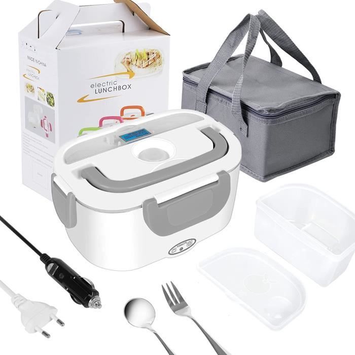 Boîte à lunch électrique pour voiture, camion et bureau Boîte à lunch chauffante 12V 24V & 220V