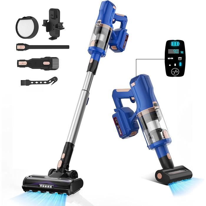 IAB Aspirateur Balai Sans Fil 6-en-1, 25000 Pa, Sans Sac, Couleur Violet