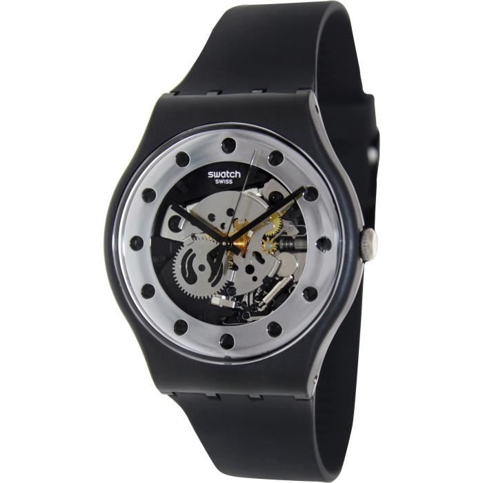 SWATCH Women's Silver Glam Watch SUOZ147 WLCKO , - Achat/vente montre Noir  - Soldes sur Cdiscount