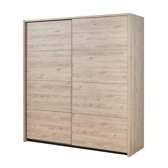 Armoire 2 Portes Coulissantes Bois Clair Anaelle L 200 X L 65 X H 219 Achat Vente Armoire De Chambre Armoire 2 Portes Coulissantes Soldes Sur Cdiscount Des Le 20 Janvier Cdiscount