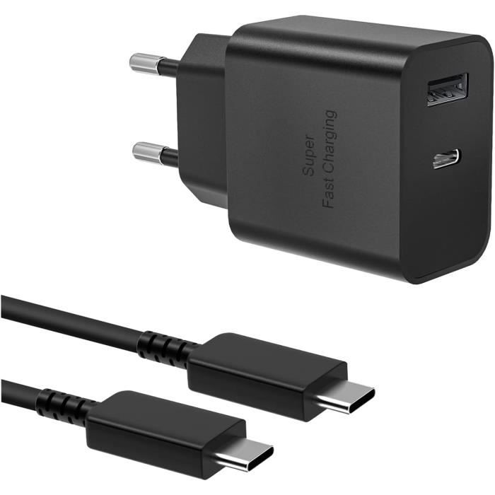 Chargeur Rapide USB C 45W + USBC Cable 2M pour Samsung Galaxy S23