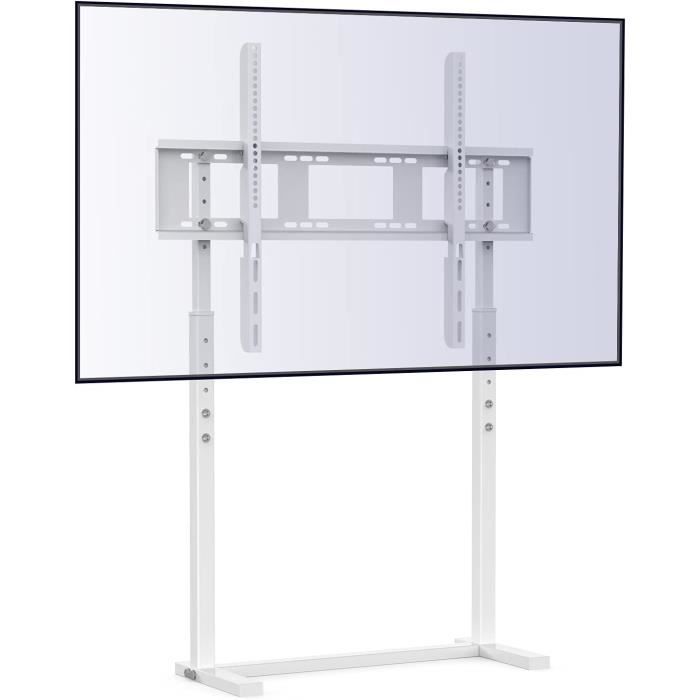 RICOO FS309-S – Support TV Sur Pied Hauteur Réglable 19-47 Pouces (48-119 Cm) – Socle Universel VESA 200x100 à 400x200 – Charge Max 35 Kg