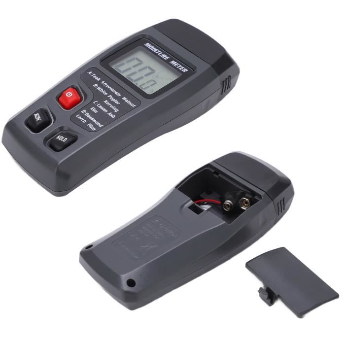 Humidimètre Bois Broche Écran LCD - Mesureur Humidité Numérique 4 Modes Pour Bois, Mur, Béton