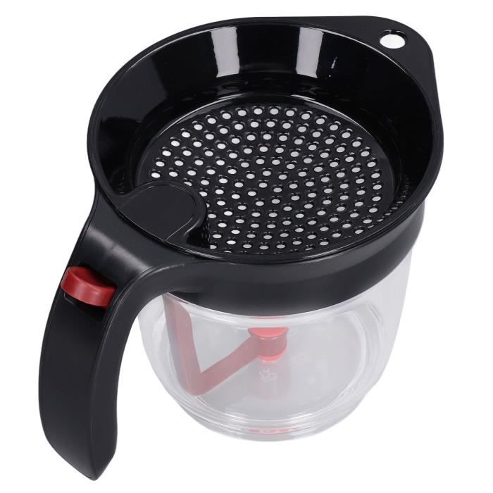 Séparateur De Graisse 1000 Ml - Avec Passoire Intégrée, Bouton De Versement, Matériau PP/ABS Sans BPA | Pour Sauces, Soupes, Cuisine Maison Sain - 6