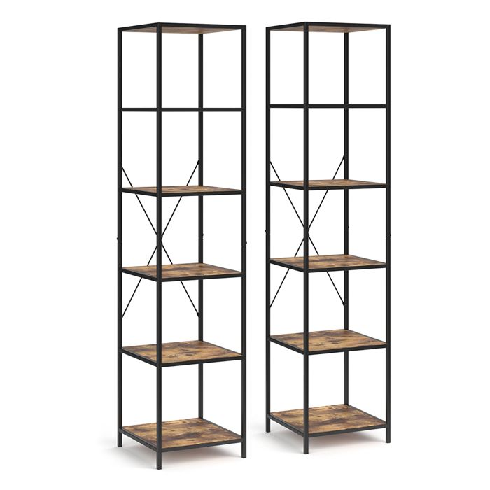 Étagère Murale VICCO Loft FYRK - Style Vintage En Bois Et Noir, 80x30x79.5 Cm