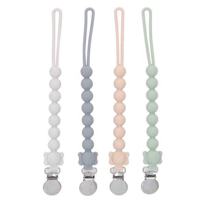 Attache-tétines En Silicone - Lot De 6 - Pour Poussette, Siège Auto, Jouets - Sécurité Et Réglable - 2