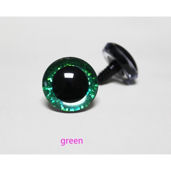 Yeux Pour Poupée Ancienne 16 Mm – Soufflés à La Bouche, Couleur Vert, Génériques