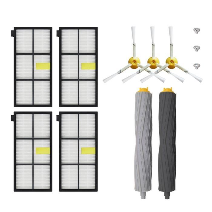 SHEAWA Brosse à rouleau latérale, Filtre HEPA à poussière, Peigne à déflecteur et Sac à poussière pour iRobot Roomba S9 (9150), S9 Plus (9550) - (2