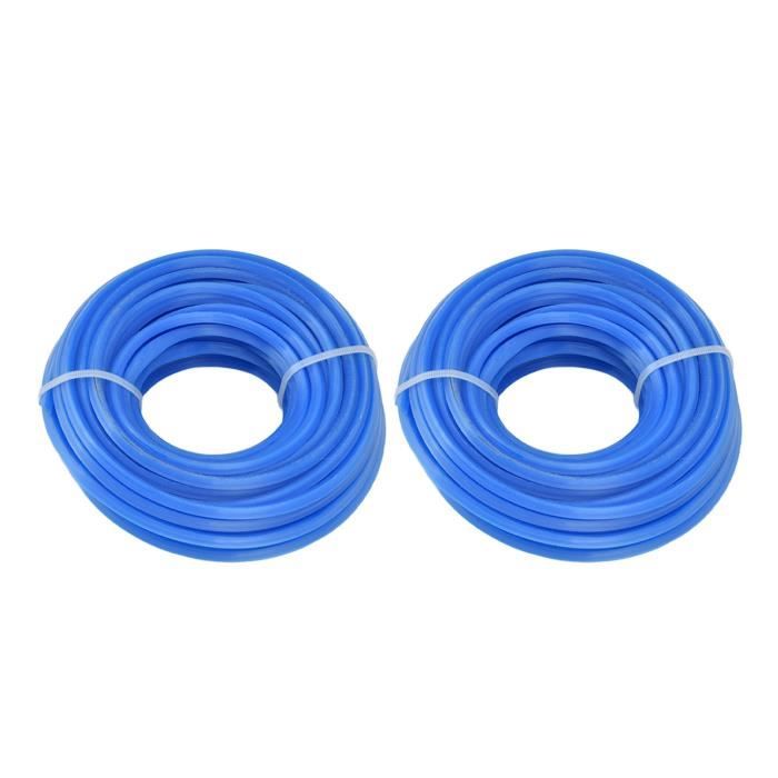 2PCS 4MM Trimmer Line Blue Nylon String Trimmer Line Accessoires de tondeuse à gazon pour