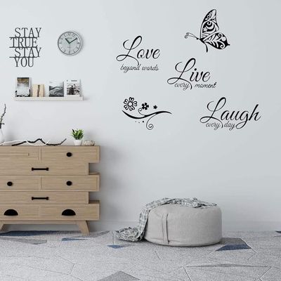 Famille Stickers Muraux Citations Prononces Mots Art Decor Autocollant Mural Texte Chambre Salon Bureau Decoration Murale Cdiscount Maison