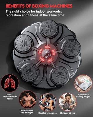 Machine De Boxe Musicale Intelligente Murale - 9 Modes Entraînement Fun Pour Enfants Et Adultes