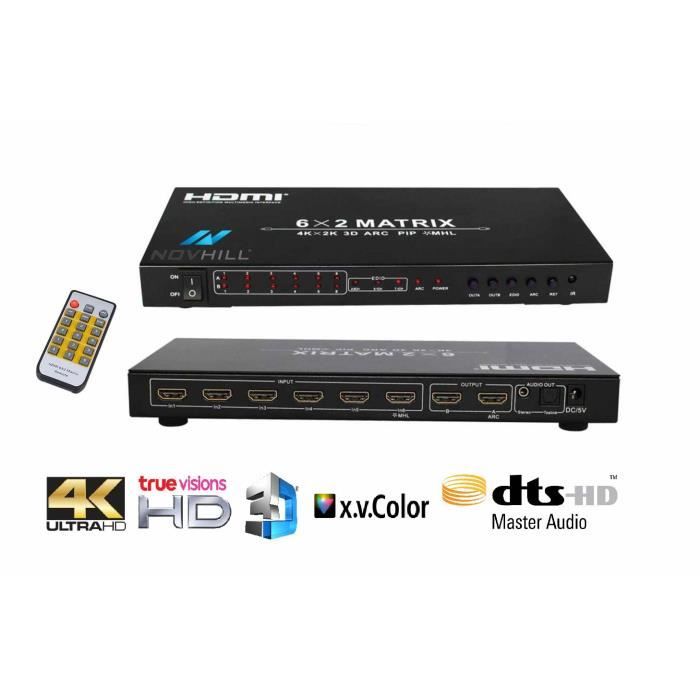 Tendak Switch HDMI Commutateur HDMI 4K 5 Entrées 1 Sortie avec SPDIF et LR Audio Extractor - TV Son Photo Tendak Switch HDMI Commutateur HDMI 4K 5 Entrées 1 Sortie avec SPDIF et LR Audio Extractor - TV Son Photo