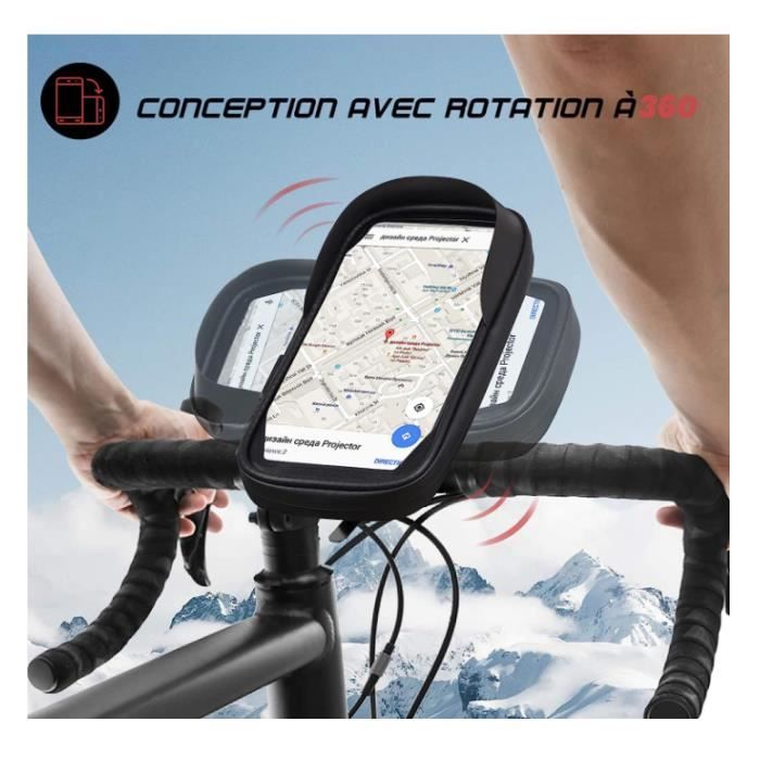 Unipampa Support Téléphone Vélo Etanche, Sacoche Velo Cadre, Sacoche Velo Guidon, Porte