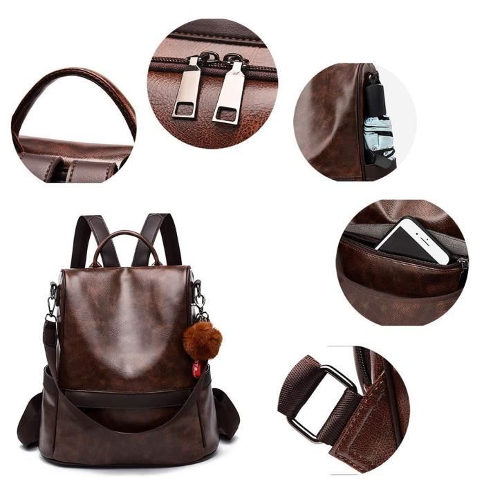 Sac à dos de mode pour femmes Sac étanche Sac à bandoulière antivol Loisirs _BAG489