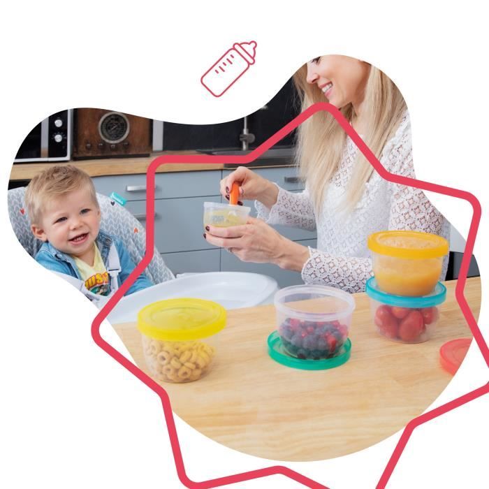 Lot De 8 Boîtes Conservation Alimentaire Bébé KeaBabies - Verre Anti-Fuite, Micro-Ondes Et Congélateur